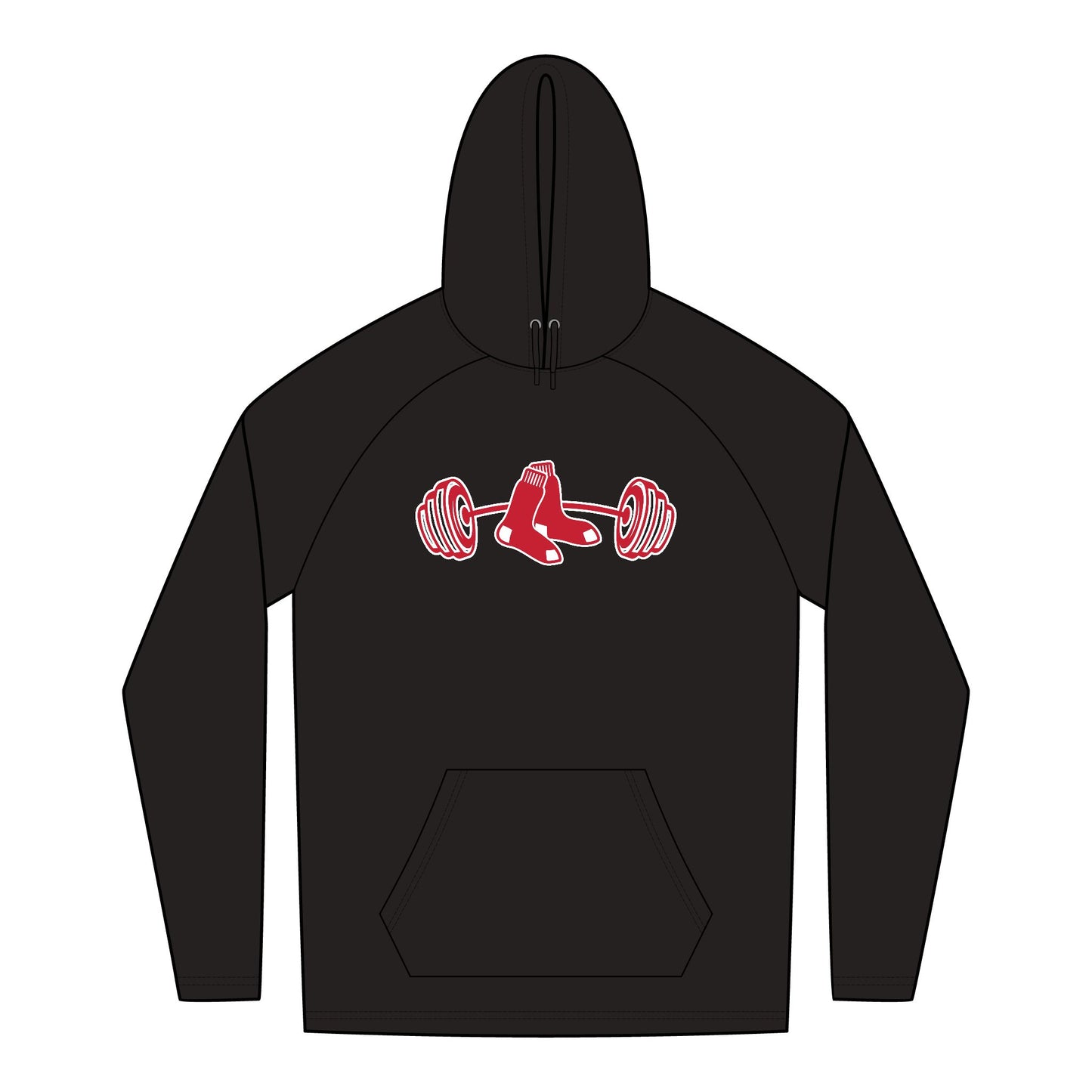 Boston Red Sox Bold Fitness Hoodie, Unisex Workout Apparel, Gym Wear, Sporty Casual, Gym Hoodie, Fitness Gift Idea