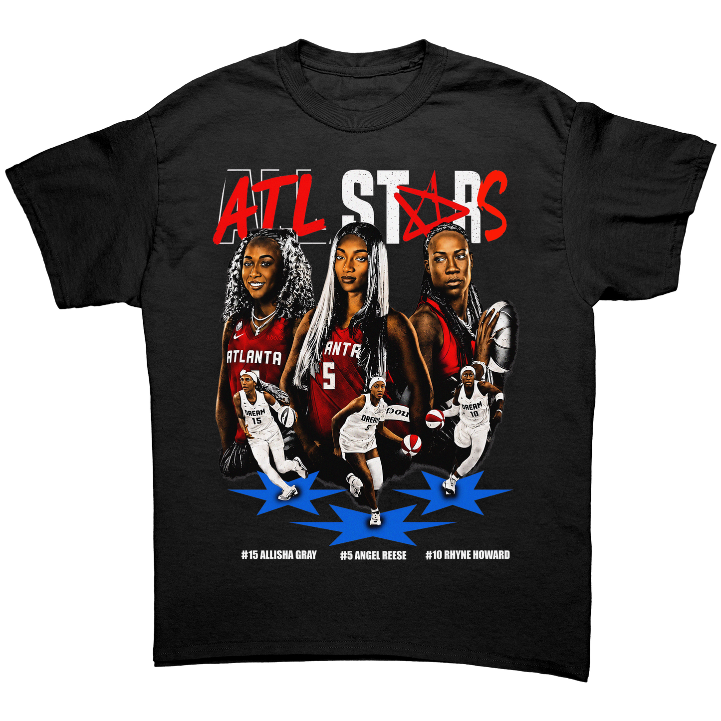 Atlanta Dream Allisha Gray Angel Reese Rhyne Howard Atl Stars Shirt