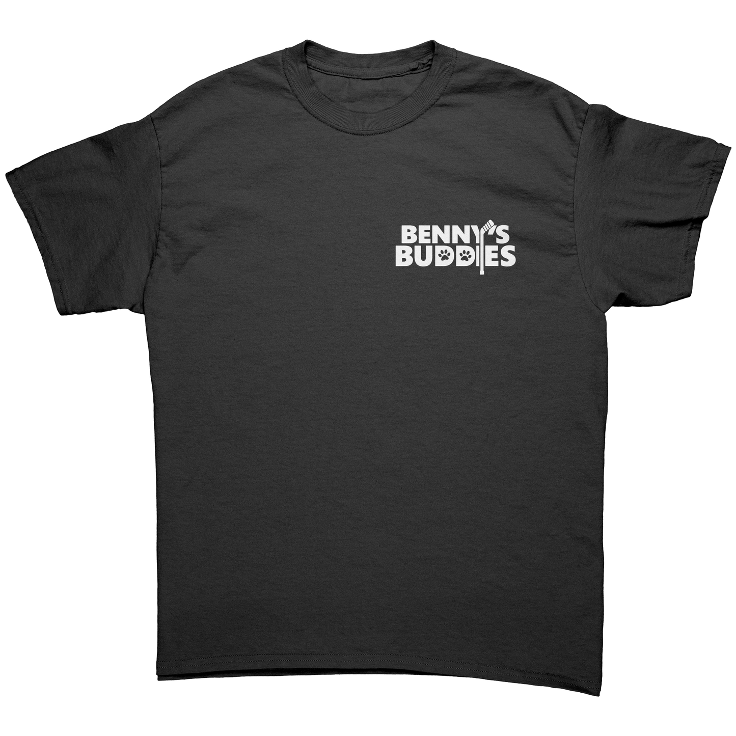 Bennys_Buddies_Unisex_Shirt_Black_Front_Mockup.png
