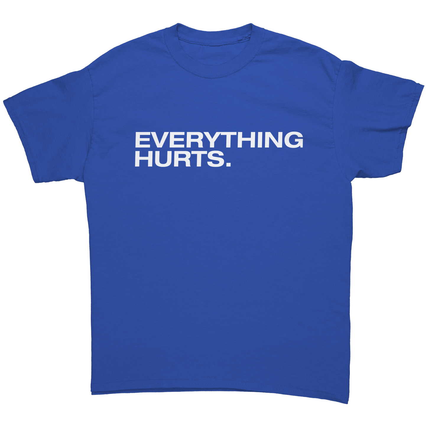 Everything_hurts_Unisex_T-Shirt_Royal_Front_Mockup.png