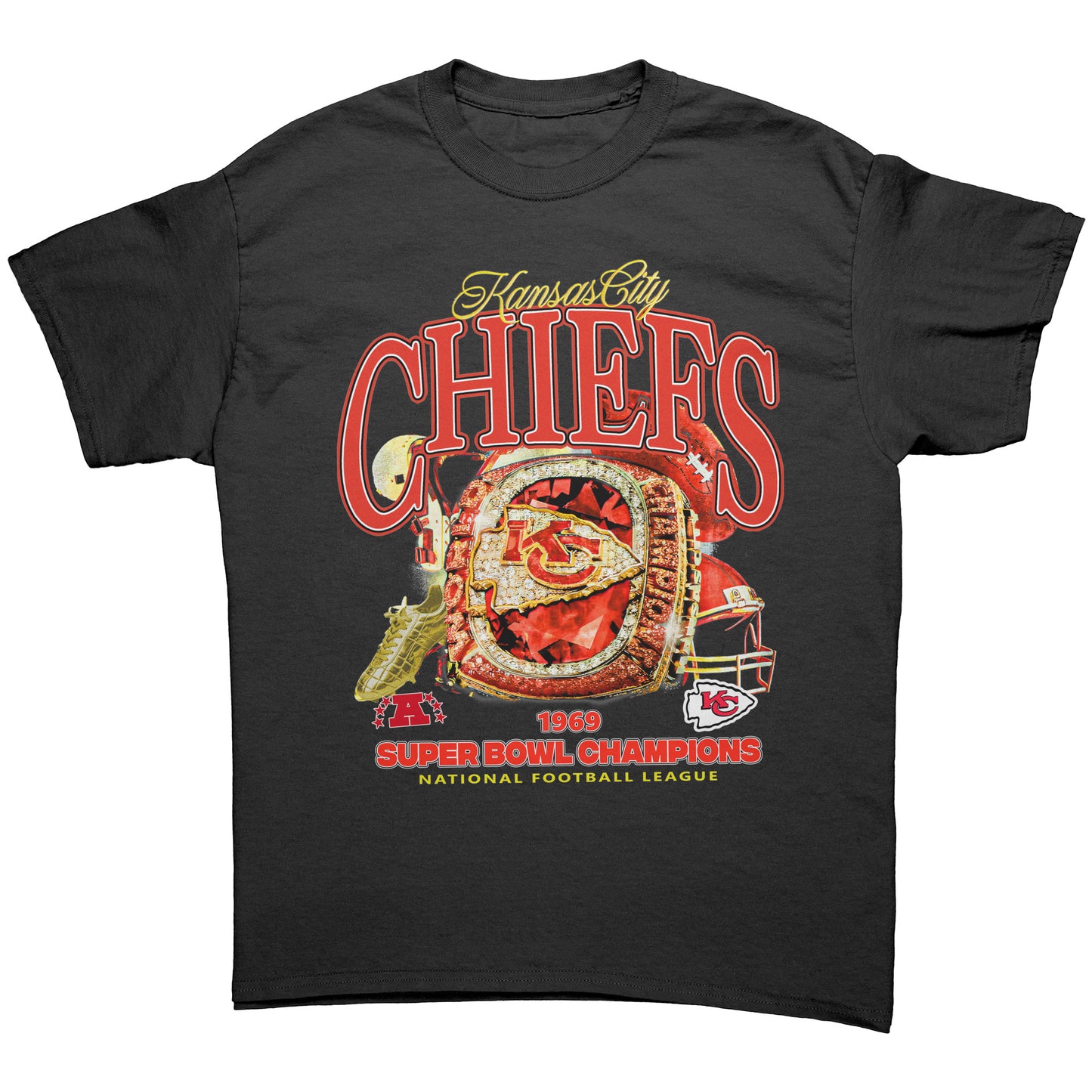 KANSAS CITY CHIEFS SUPER BOWL CHAMPIONS 1969 T-SHIRT