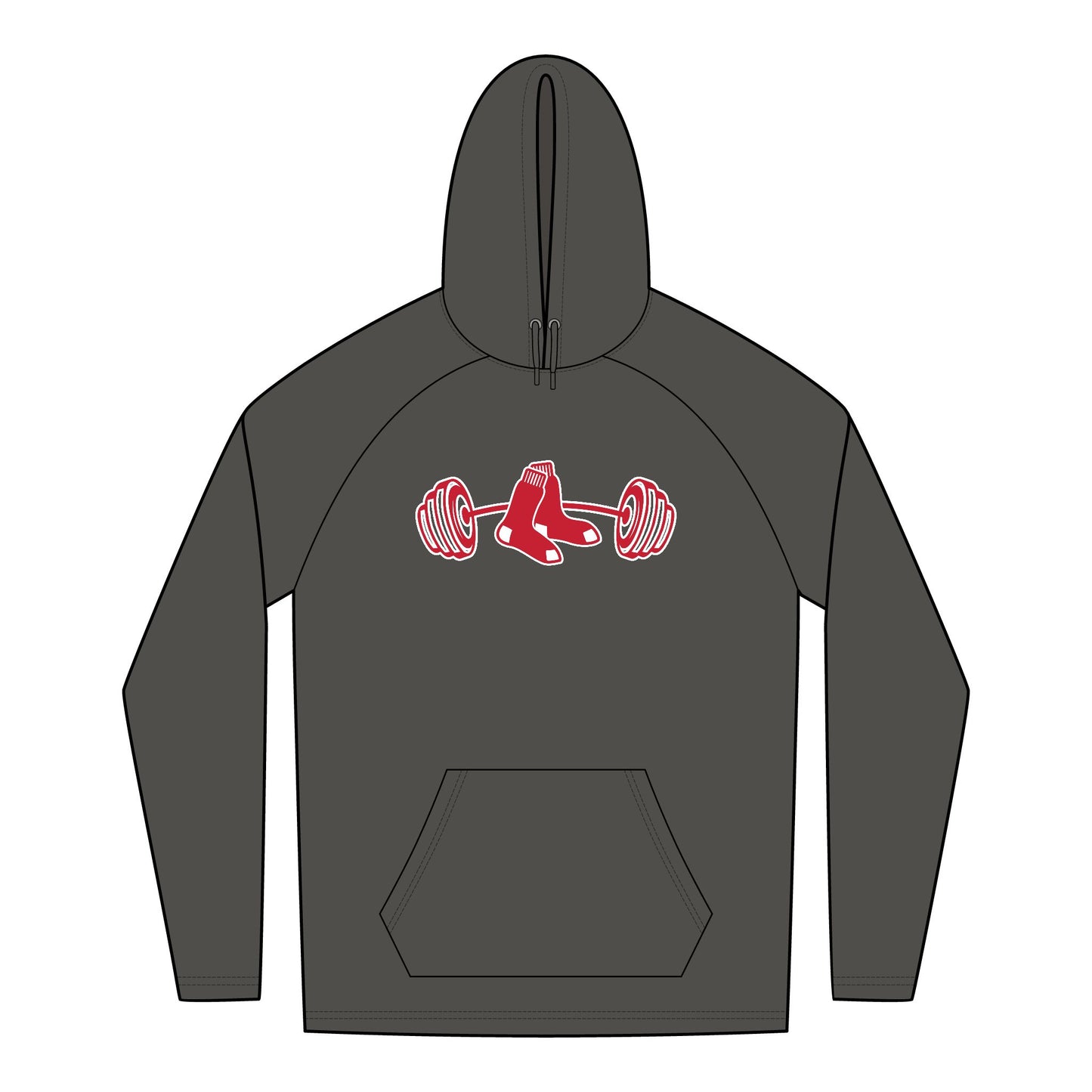 Boston Red Sox Bold Fitness Hoodie, Unisex Workout Apparel, Gym Wear, Sporty Casual, Gym Hoodie, Fitness Gift Idea