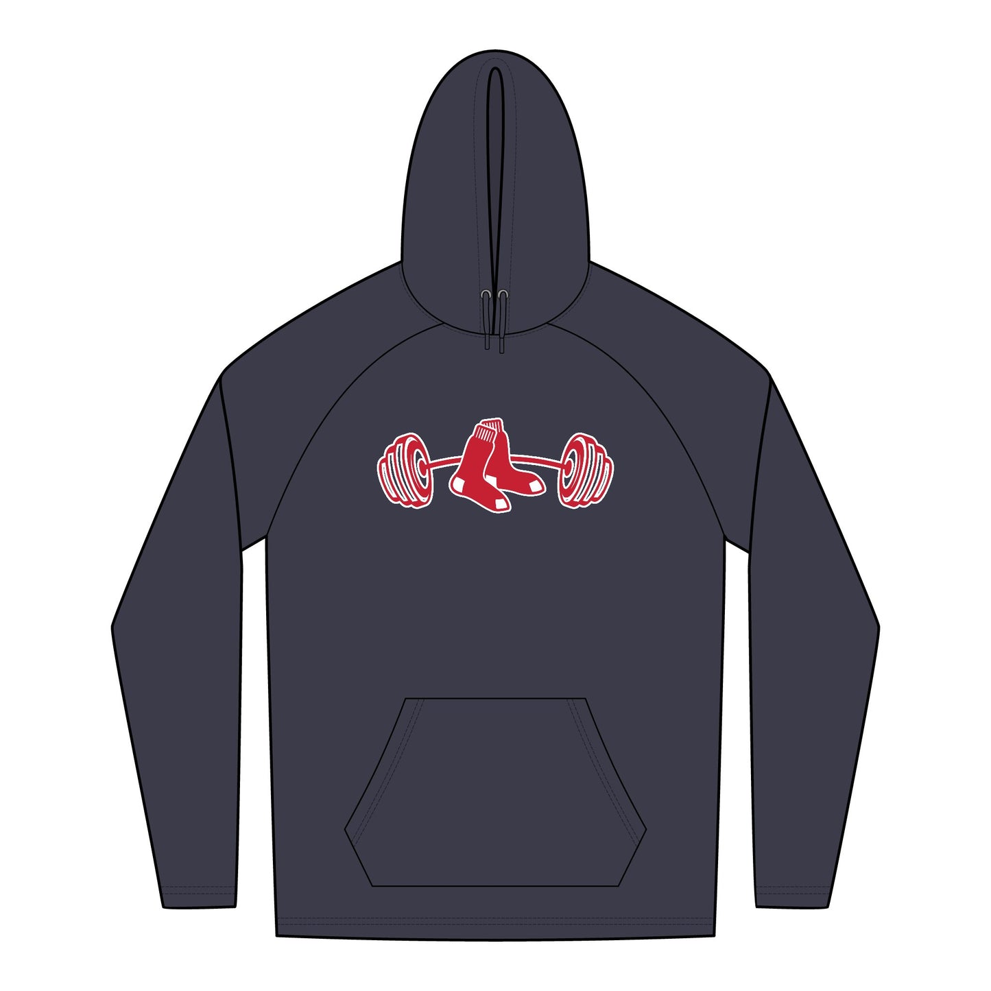 Boston Red Sox Bold Fitness Hoodie, Unisex Workout Apparel, Gym Wear, Sporty Casual, Gym Hoodie, Fitness Gift Idea