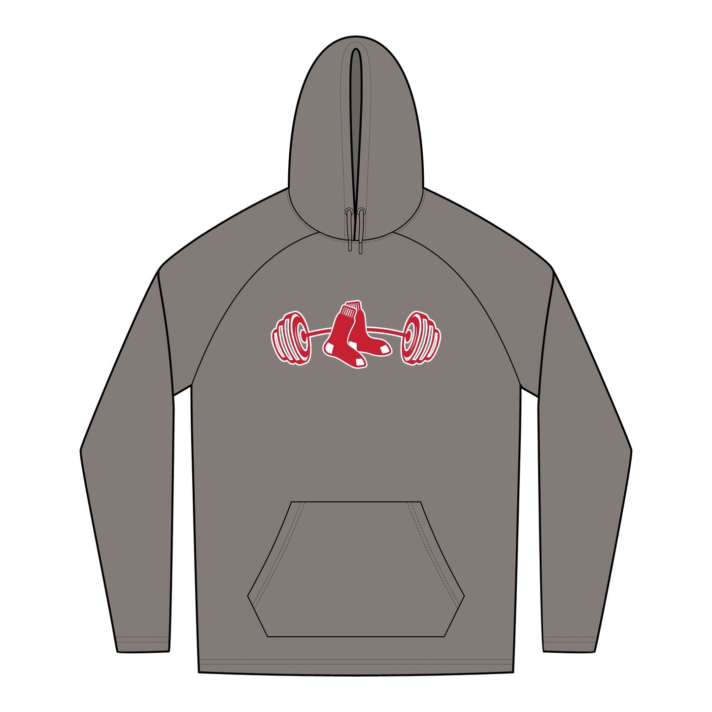 Boston Red Sox Bold Fitness Hoodie, Unisex Workout Apparel, Gym Wear, Sporty Casual, Gym Hoodie, Fitness Gift Idea
