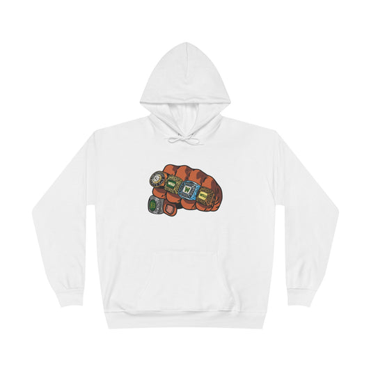 Raiders Victory Rings Fist - Wright State University Spirit Graphic Hoodie