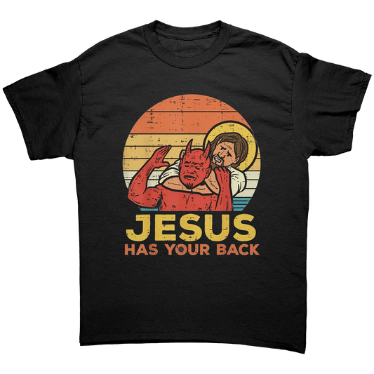 JESUS HAS YOUR BACK T-SHIRT