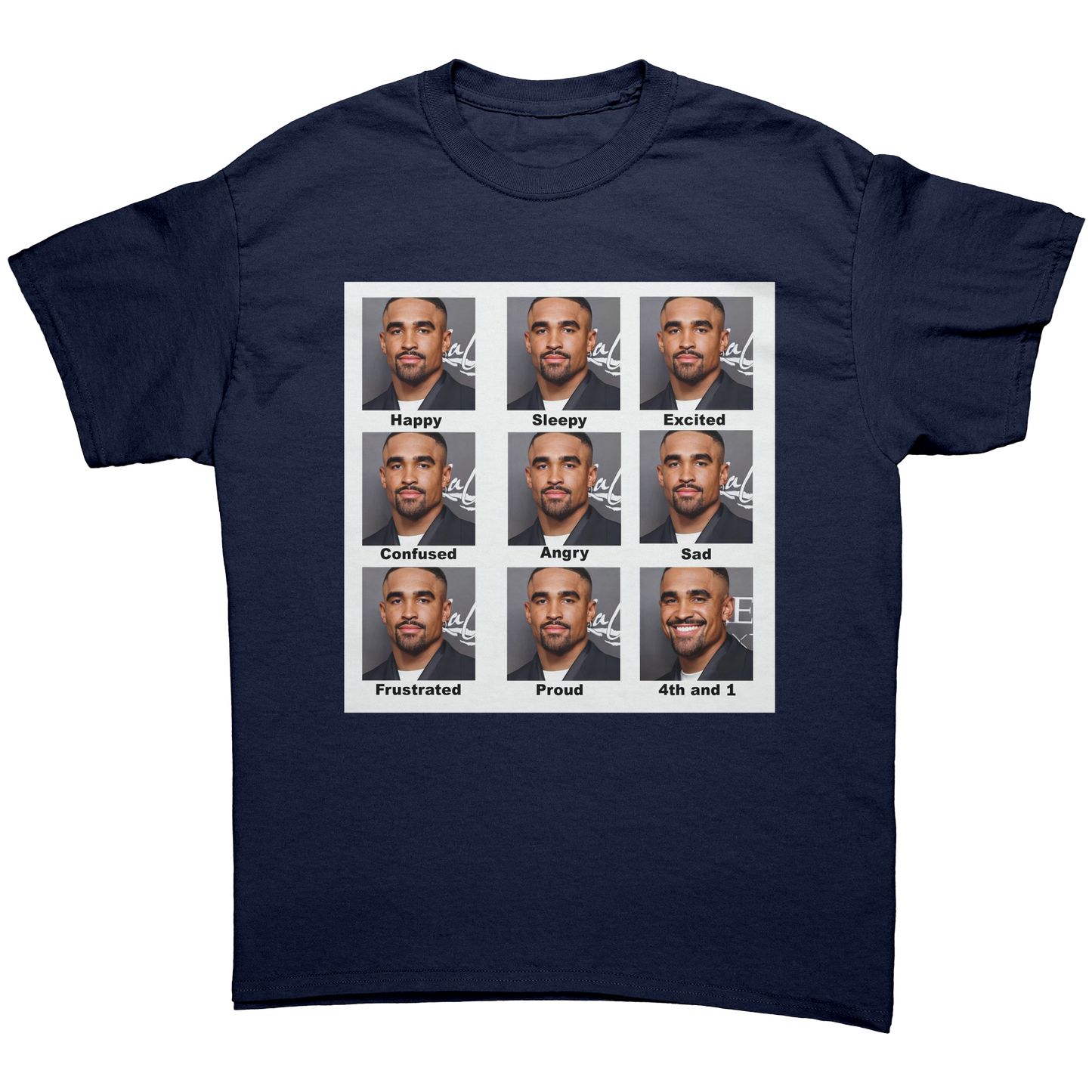 Jalen_Hurts_Unisex_Shirt_Navy_Front_Mockup.png