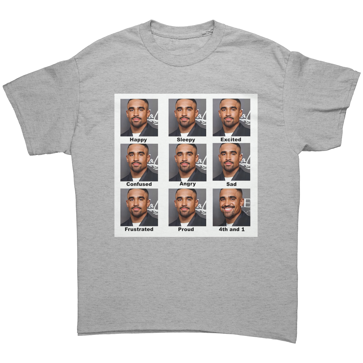 Jalen_Hurts_Unisex_Shirt_Sport_Grey_Front_Mockup.png