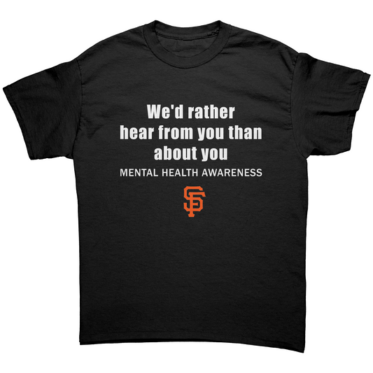 We'd rather hear from you than about you Unisex Shirt