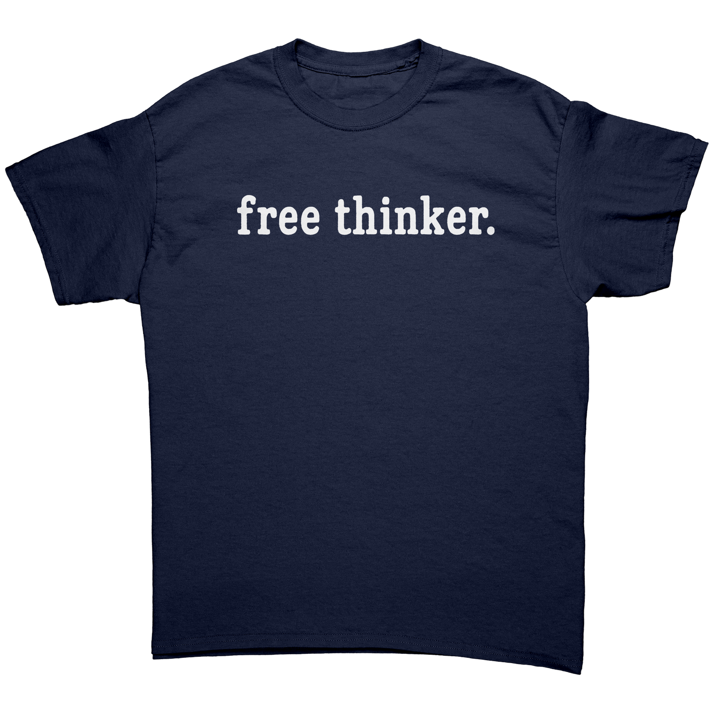 free_thinker_Unisex_Shirt_Navy_Front_Mockup.png