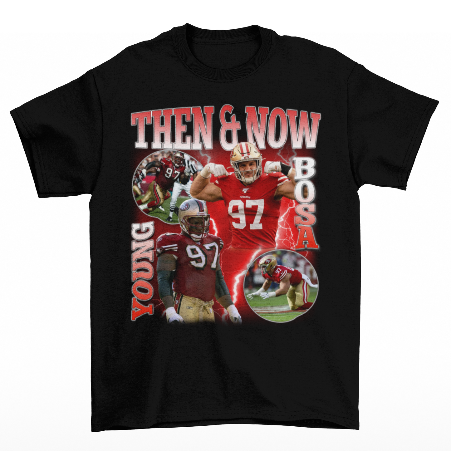 Nick Bosa Then And Now Young Bosa Unisex T-Shirt